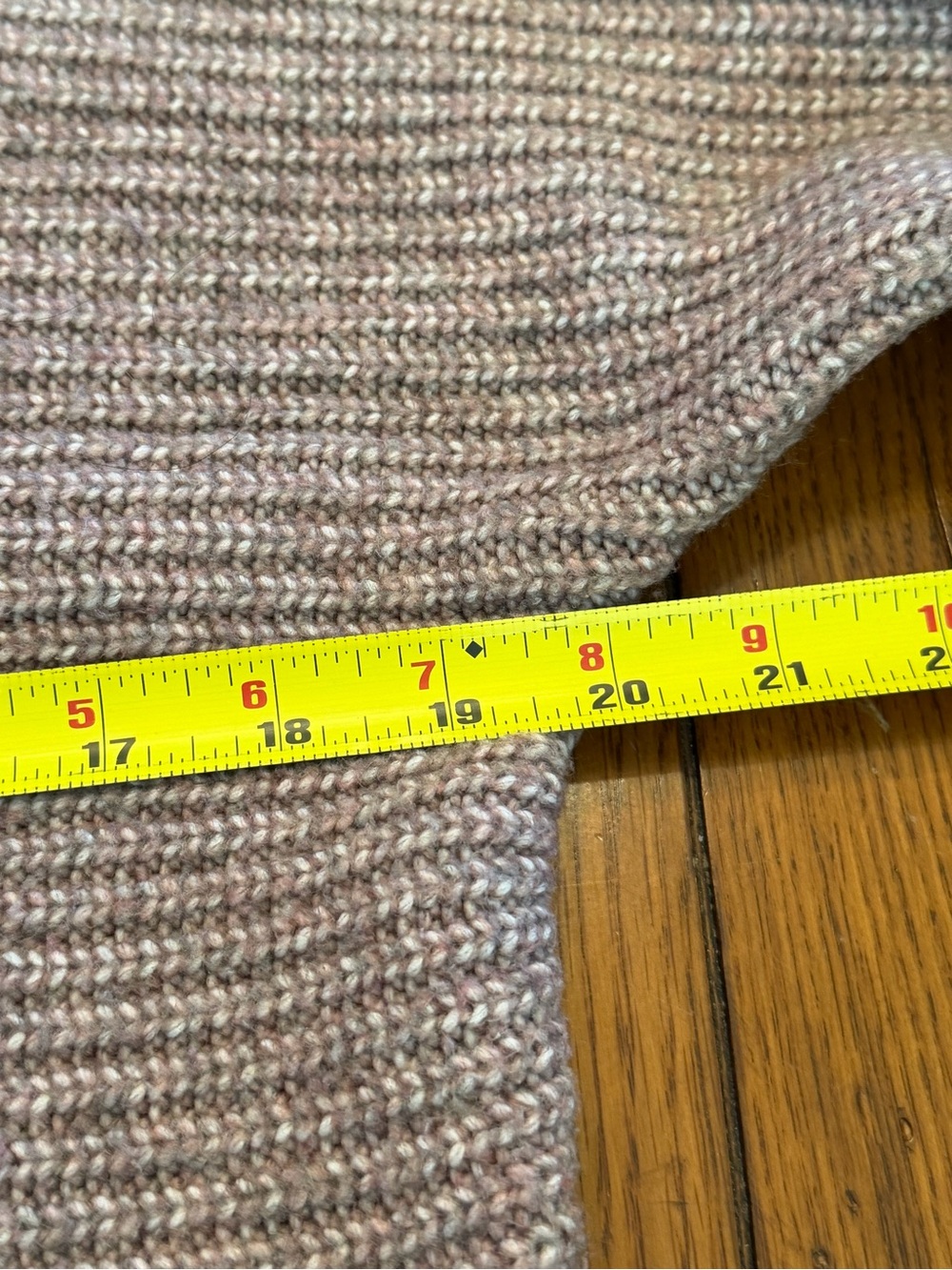 cupcakes & cashmere Mauve Ribbed Shawl-Collar Turtleneck Sweater, Size Large - Picture 5 of 7